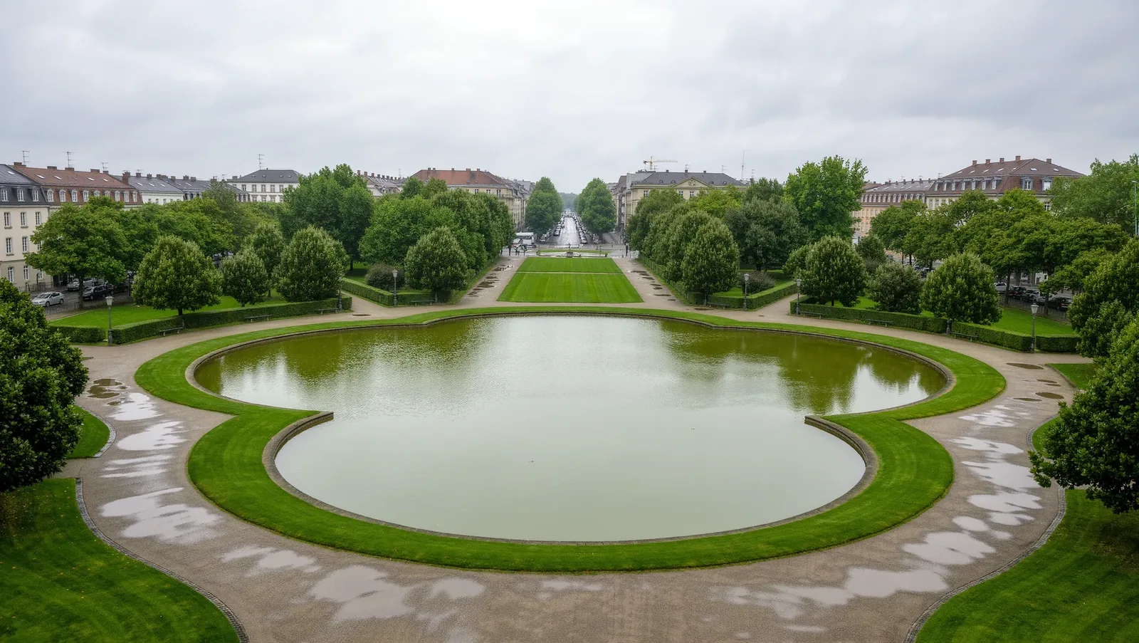 Symbolbild Stadtpark mit Teich